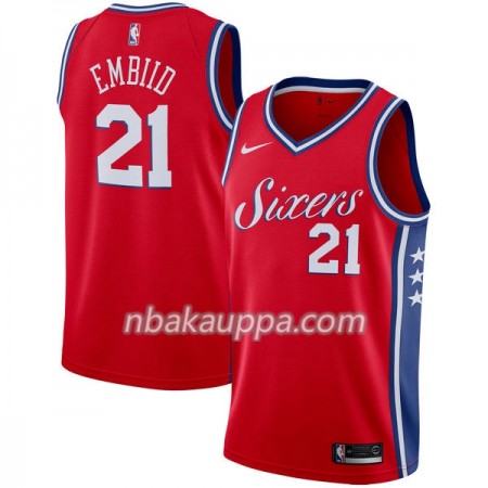 Philadelphia 76ers Joel Embiid 21 Nike 2017-18 Punainen Pelipaidat Swingman - Miesten